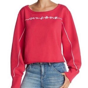 EUC Rag & Bone Script Logo Cropped Pullover